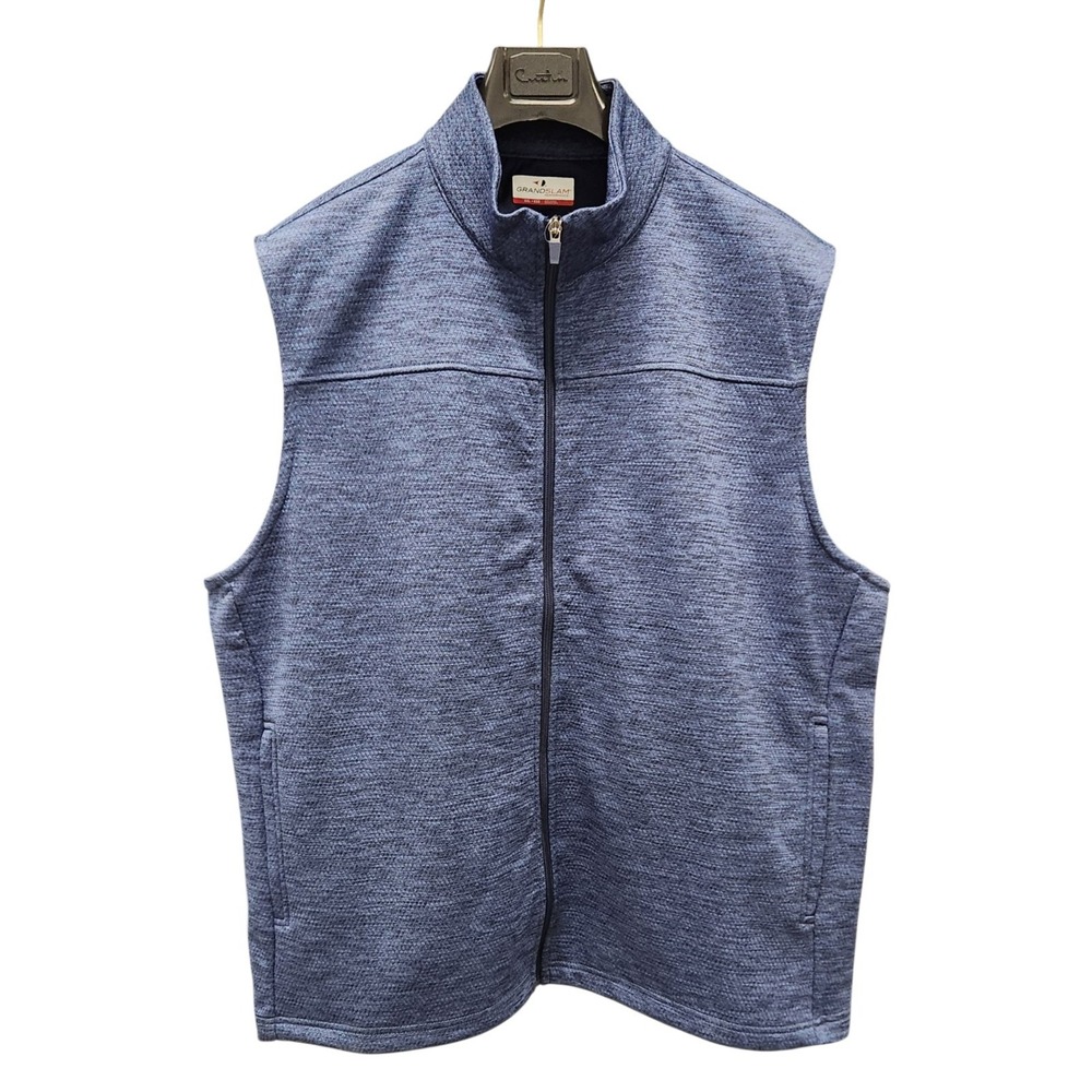 NWT Grand Slam Performance Full Zip Fleece Vest Men's XXL Blue Golf Polyester